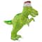 30" LED Tinsel Santa T-Rex Dinosaur Outdoor Christmas Decoration